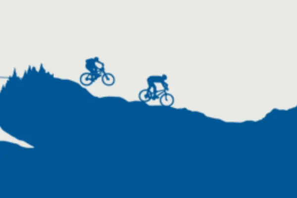 Scouts racing on bikes